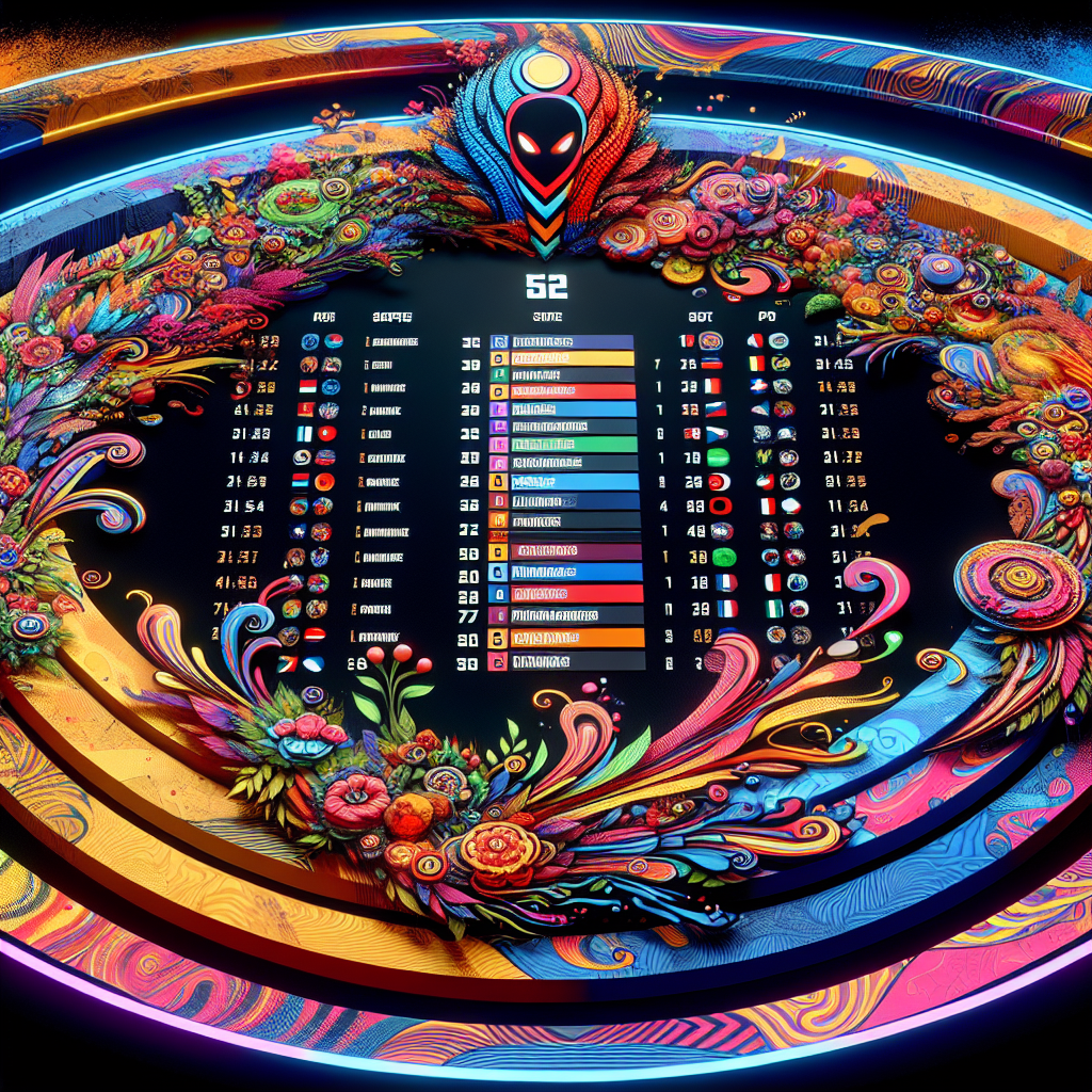 A vibrant leaderboard showcasing top players in a gaming context